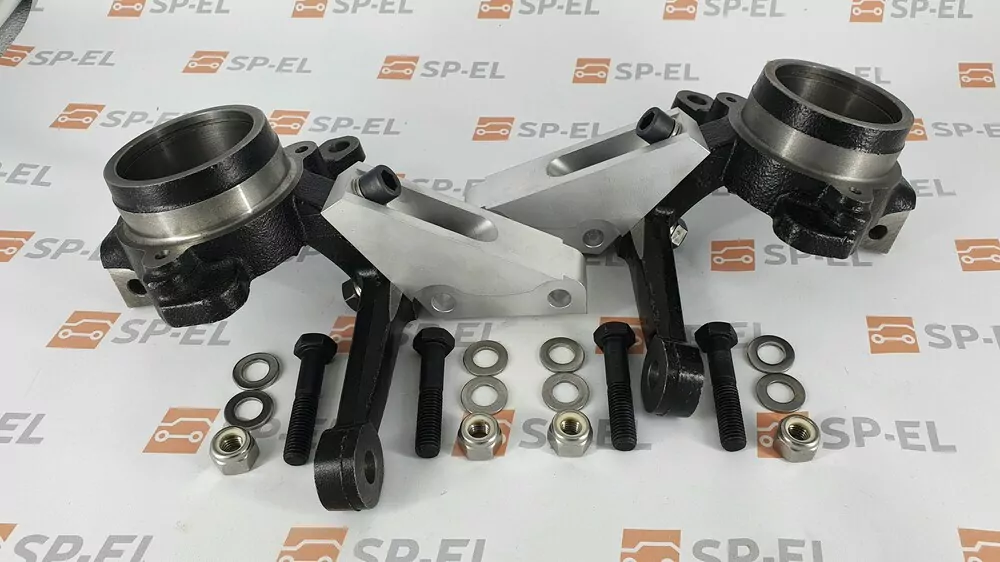 Sportovní / závodní těhlice s adaptéry Škoda Felicia s ABS - pro tlumiče SPAX pro VW Golf 2 a 3