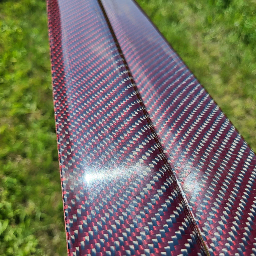 Kompozitní ochrana prahu / prahové lišty Škoda Felicia - červený karbon kevlar