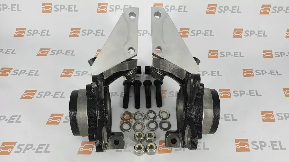 Sportovní / závodní těhlice s adaptéry Škoda Felicia - pro tlumiče SPAX pro VW Golf 2 a 3 - pro vozy bez ABS!