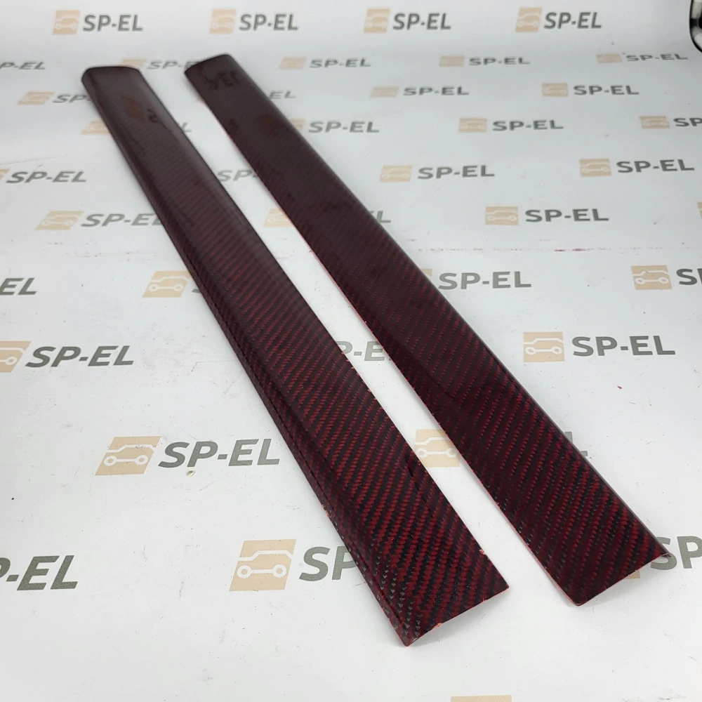 Kompozitní ochrana prahu / prahové lišty Škoda Felicia - červený karbon kevlar