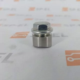 Adaptér na lambda sondu M18 x 1,5mm k navaření, osazení s radiusem - nerez, se zátkou