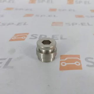Adaptér na lambda sondu M18 x 1,5mm k navaření - nerez,  nízký profil, se zátkou na inbus