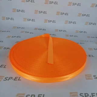 Pásovina na bezpečnostní pásy - Oranžová reflexní 25mm
