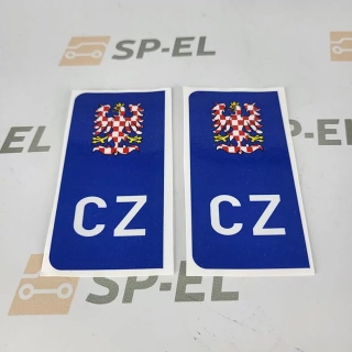 Srazová samolepka / Přelepka / Přelep na SPZ / RZ / registrační značku - Morava - orlice - 2 ks pro auto, 1 ks pro moto