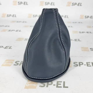 Manžeta řadicí páky Favorit Silverline / Blackline / Solitaire - černá kůže, šedivá nit