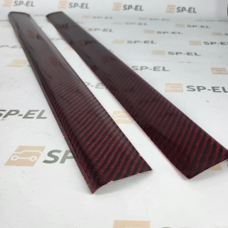 Kompozitní ochrana prahu / prahové lišty Škoda Felicia - červený karbon kevlar
