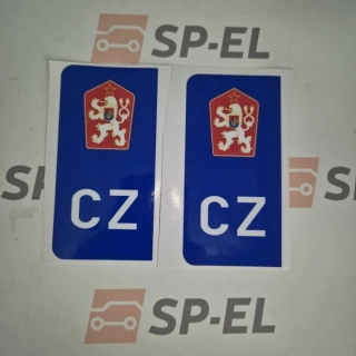 Srazová samolepka / Přelepka / Přelep na SPZ / RZ / registrační značku - státní znak ČSSR - 2 ks pro auto, 1 ks pro moto
