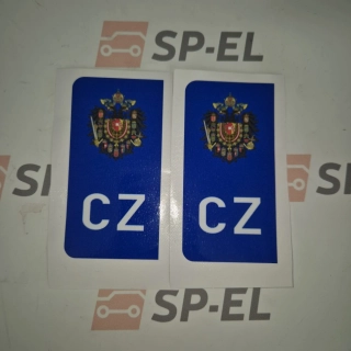 Srazová samolepka / Přelepka / Přelep na SPZ / RZ / registrační značku - Rakousko-Uhersko - 2 ks pro auto nebo 1 ks pro moto