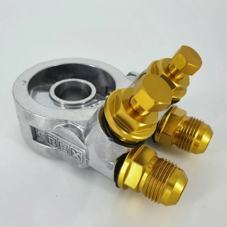 Adaptér pod olejový filtr s výstupem pro olejový chladič s termostatem