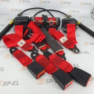 Bezpečnostní pásy - sada 5 ks - Felicia Sport Line - červená